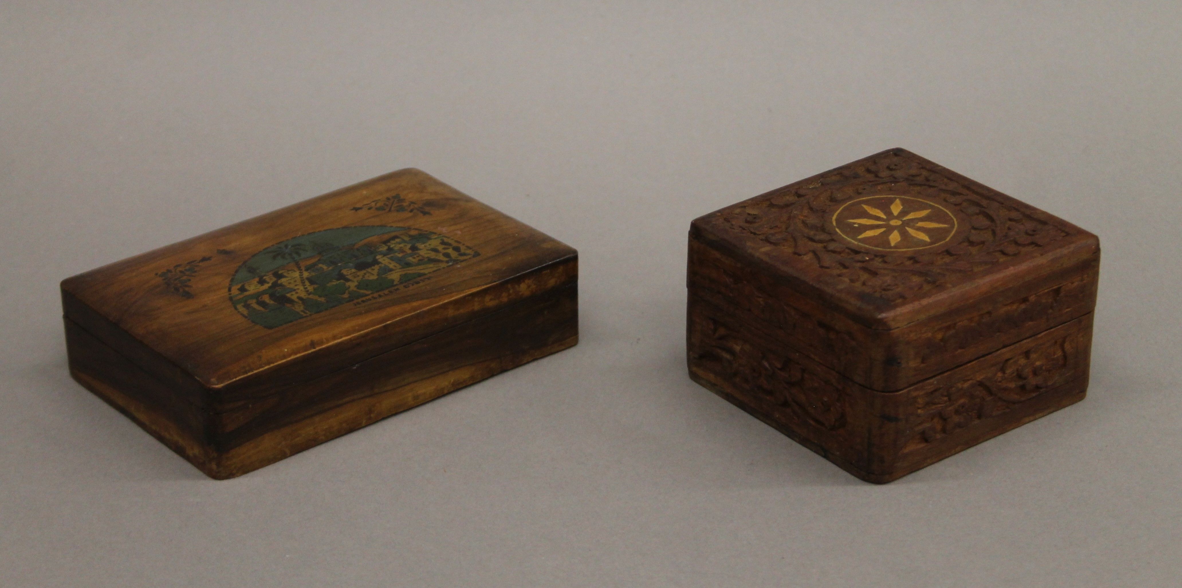 A quantity of various vintage wooden boxes, tins, etc. - Image 3 of 8
