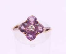 A 10 K gold Gemporia ring. Ring size N/O. 1.9 grammes total weight.