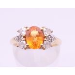 A 9 ct gold Gemporia ring. Ring size N/O. 2.5 grammes total weight.