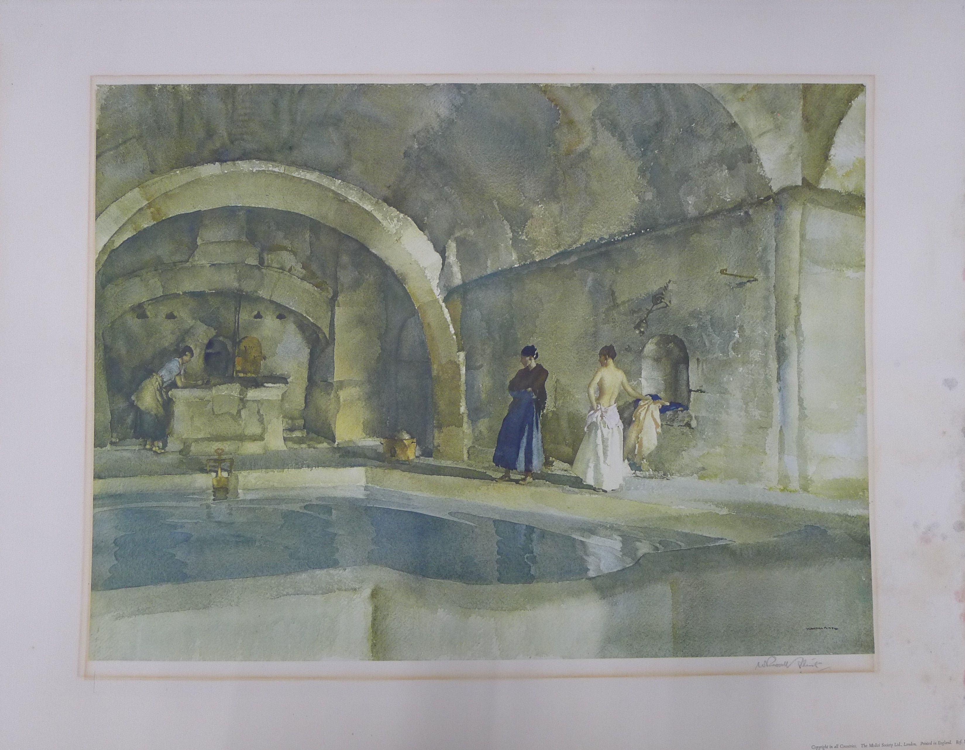 WILLIAM RUSSELL FLINT, print, signed in pencil to the margin, unframed. 57 x 43 cm. - Image 2 of 4