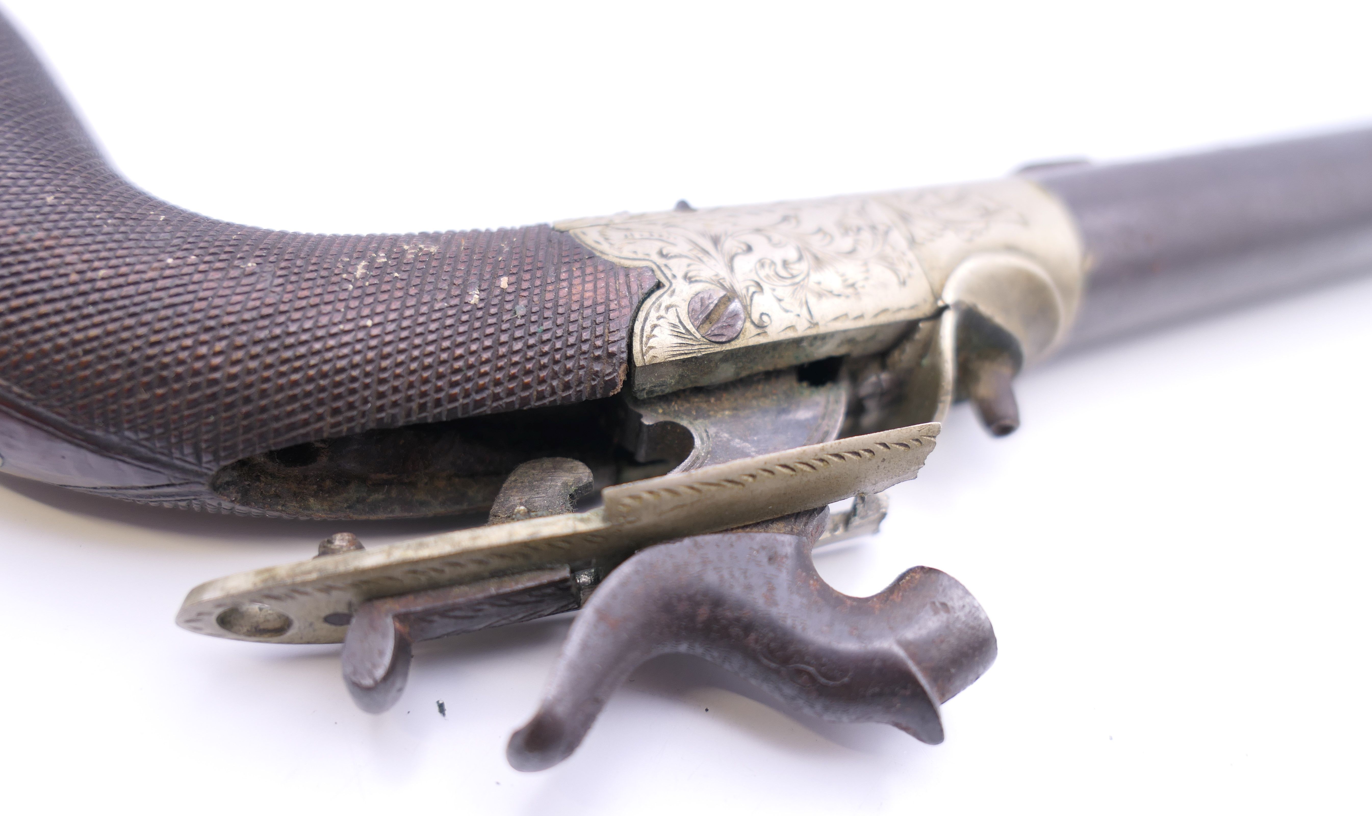 A 19th century percussion pistol. Approximately 18 cm long. - Image 4 of 8