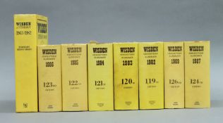 A quantity of 1980's hardback Wisdens and Wisden Anthology 1963-1982.