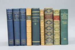 A quantity of antique books on various subjects.
