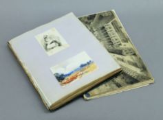 A Victorian album of watercolours, photographs, scraps,