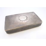 A Dutch silver tobacco box. 12.75 x 7.5 cm. 160 grammes.