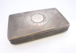 A Dutch silver tobacco box. 12.75 x 7.5 cm. 160 grammes.
