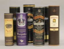 Seven boxed bottles of Whisky - four Glenfiddich, Glenmorangie,