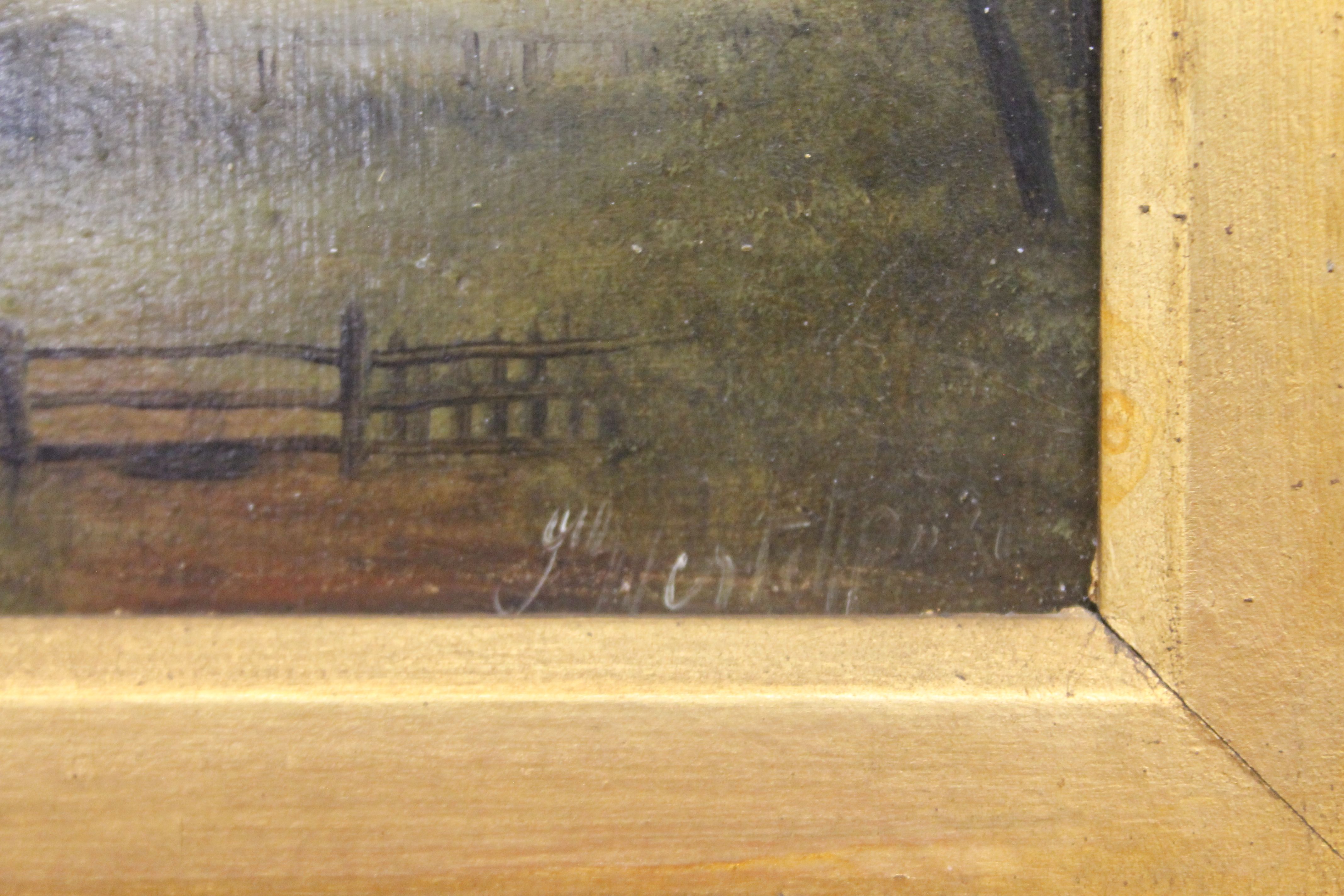 19TH CENTURY SCHOOL, A Lake Drummond (Ireland), oil on board; together with A French Cottage, - Image 7 of 8