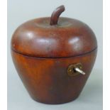 An apple form tea caddy. 11 cm high.