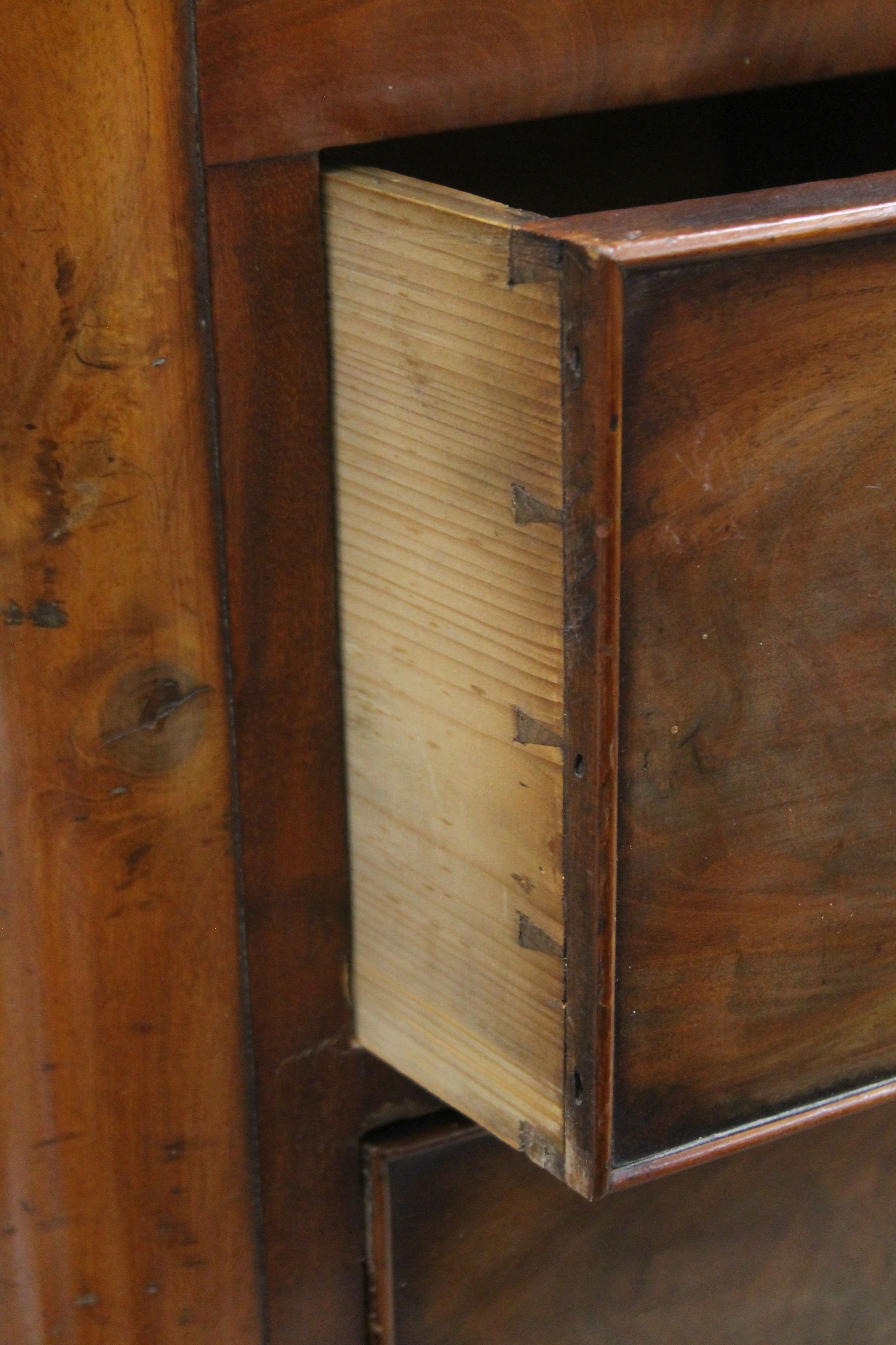 A Victorian mahogany bow front chest of drawers. - Image 5 of 9