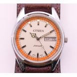 A Citizen stainless steel automatic wristwatch, ref 71-2591,