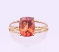A 9 ct gold Gemporia ring. Ring size N/O. 1.9 grammes total weight.
