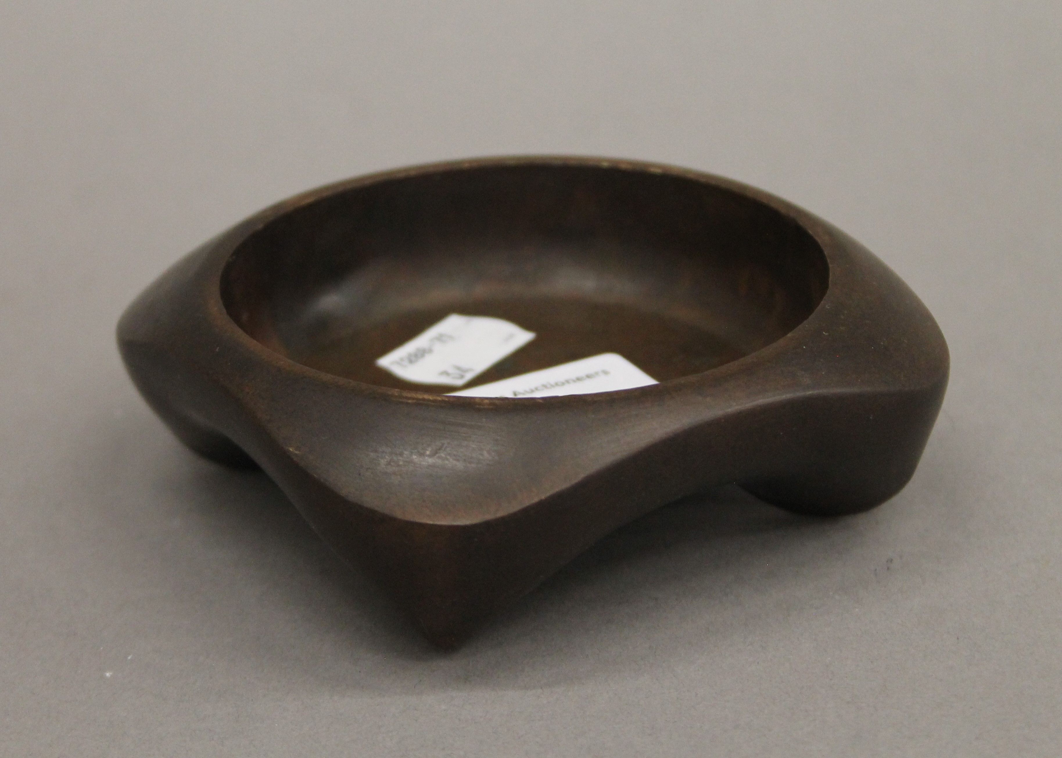 A Chinese bronze censer. 11 cm wide. - Image 2 of 3