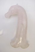 A rock crystal knife handle formed as a horse's head. 13 cm high.