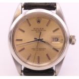 A Rolex stainless steel Oyster Perpetual Date automatic wristwatch, ref 1500, circa 1969,