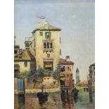 Venetian Scene, oil on canvas, framed. 29 x 39 cm.