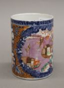 An 18th century Chinese Export tankard. 11 cm high.