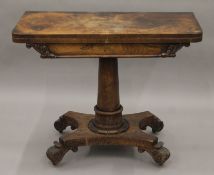 An early 19th century rosewood card table. 89 cm wide.
