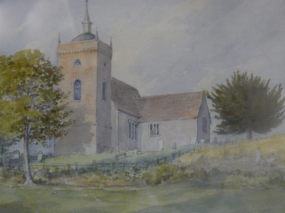 W F GARDEN-FRASER, Minstead Church, watercolour, signed W F GARDEN and dated 87, framed and glazed. - Image 5 of 6