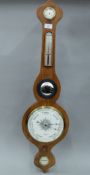 A Victorian banjo barometer. 97 cm high.