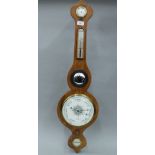 A Victorian banjo barometer. 97 cm high.