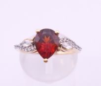 A 9 ct gold Gemporia ring. Ring size N/O. 2.4 grammes total weight.