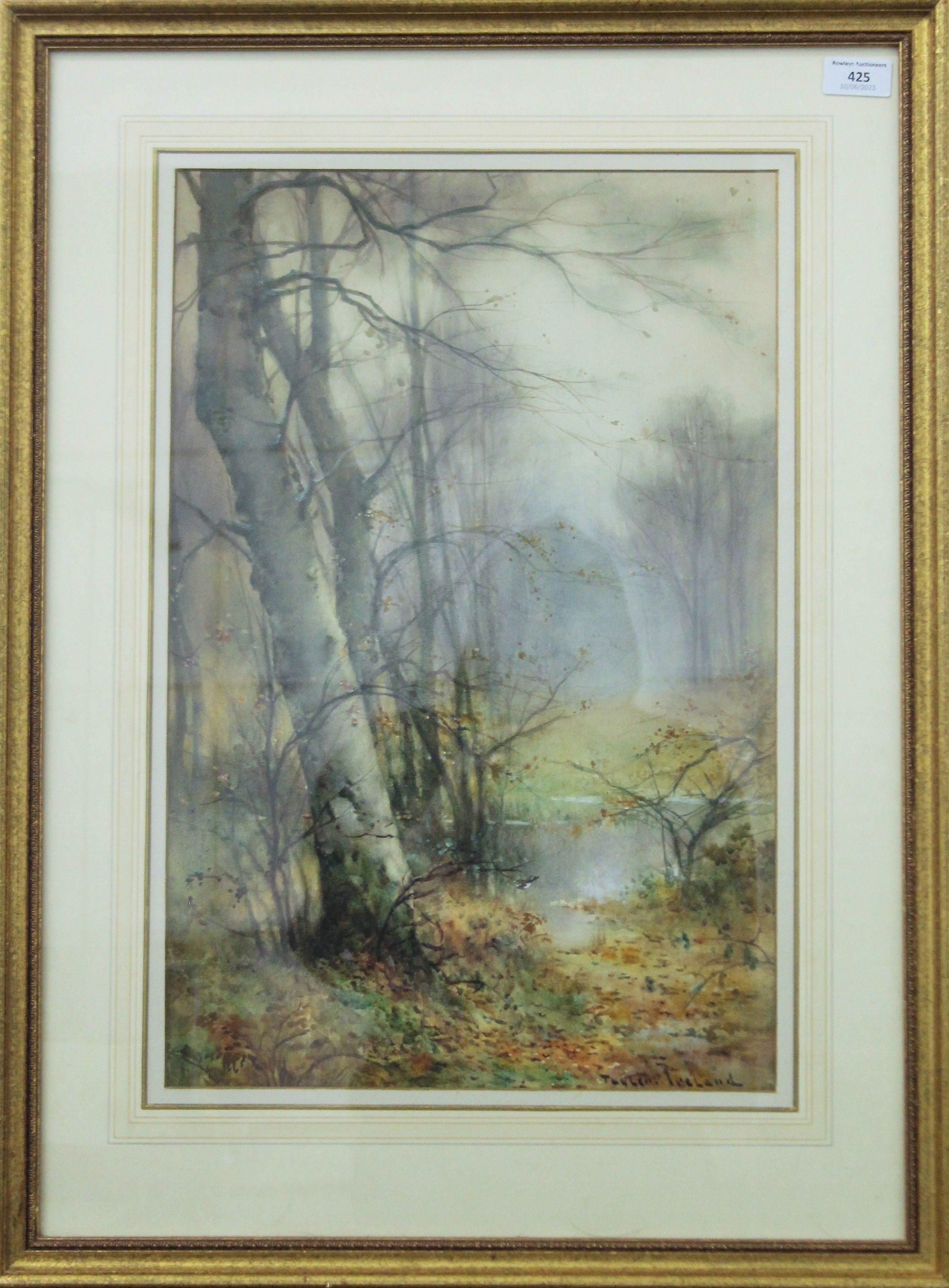 THOMAS TAYLOR IRELAND (19th century) British, Woodland Scene, watercolour, framed and glazed. - Image 2 of 3
