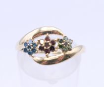 A 9 ct gold Gemporia ring. Ring size N/O. 1.6 grammes total weight.