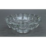 An Orrefors glass bowl. 22 cm diameter.