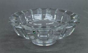 An Orrefors glass bowl. 22 cm diameter.