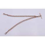 A 9 ct gold Albert chain with large links. 38 cm long. 36.3 grammes.