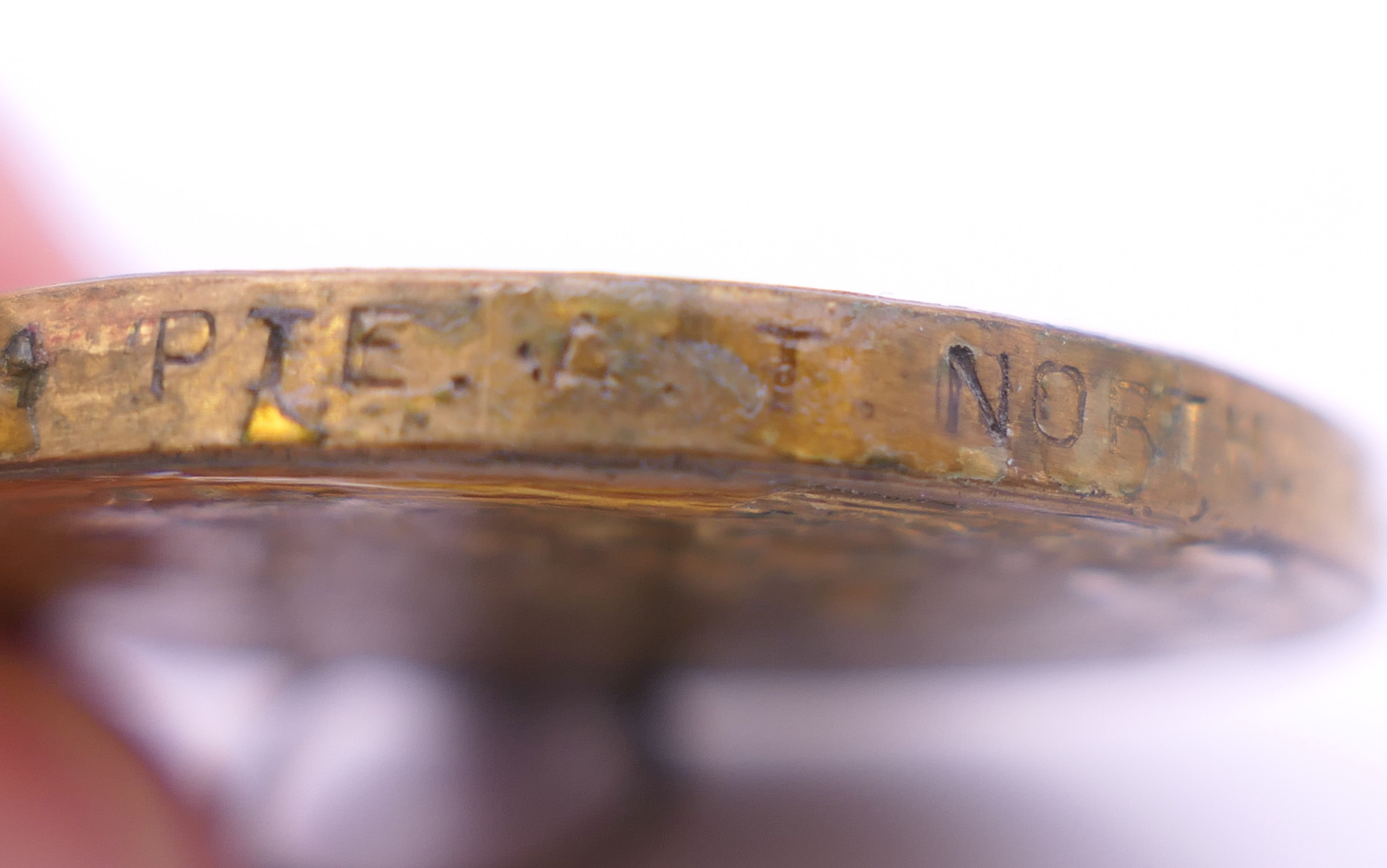 A pair of WWI service medals (a 1914-1918 Service medal and a Victory medal) awarded to 134624 PTE - Image 7 of 9