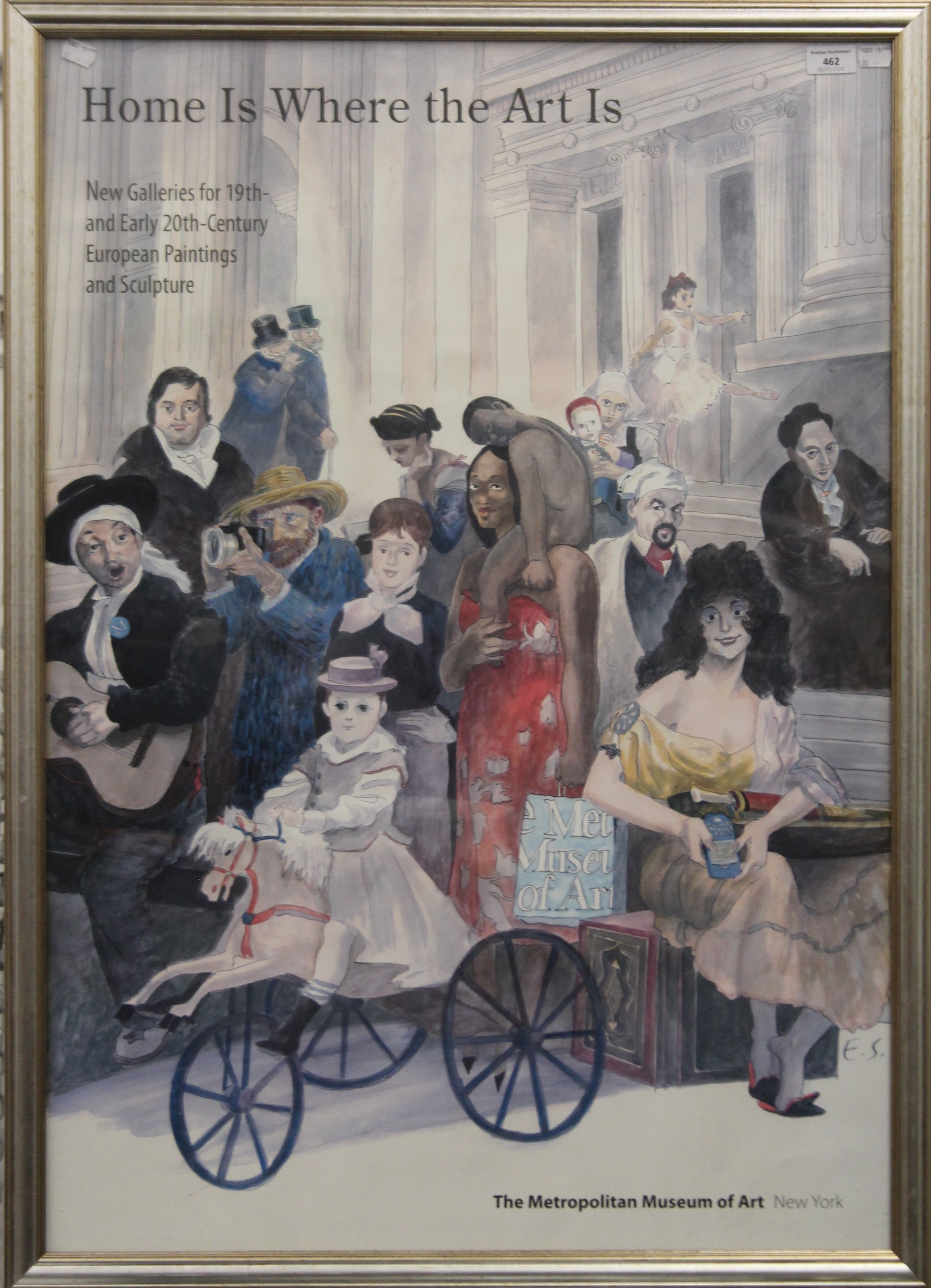 A gallery poster for The Metropolitan Museum of Art New York, framed and glazed. 65 x 93.5 cm. - Image 2 of 2