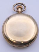 A Collingwood Watchmakers to the Admiralty gold plated full hunter pocket watch. 5 cm diameter.