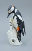 A Goebel ceramic great spotted woodpecker, marks to base ''by W Goebel Germany, CV81 1969''.