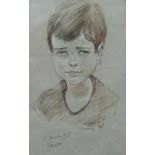 A Portrait of a Young Boy, pastel, indistinctly signed and dated 1975, framed and glazed. 44 x 56.