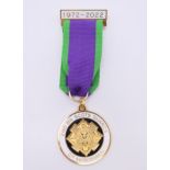 A 2nd BN Scots Guards OP Motorman medallion with ribbon. Medallion 3.25 cm diameter.