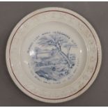 A 19th century child's nursery plate. 18.5 cm diameter.