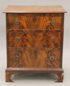 A George III mahogany chest (adapted). 61 cm wide.