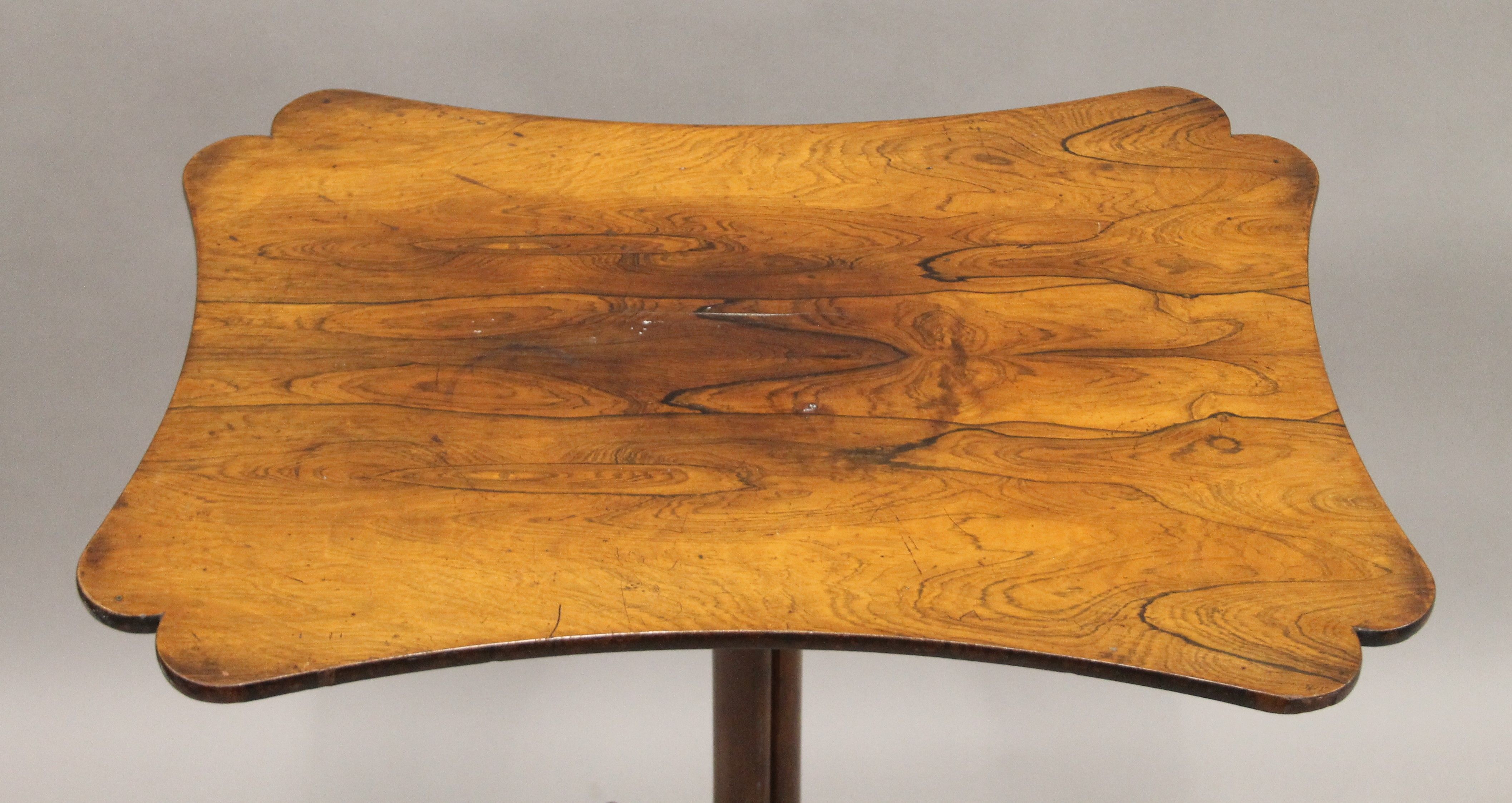 A 19th century rosewood tripod table, the underside stamped for Milles & Edwards, 134 Oxford St, - Image 2 of 10