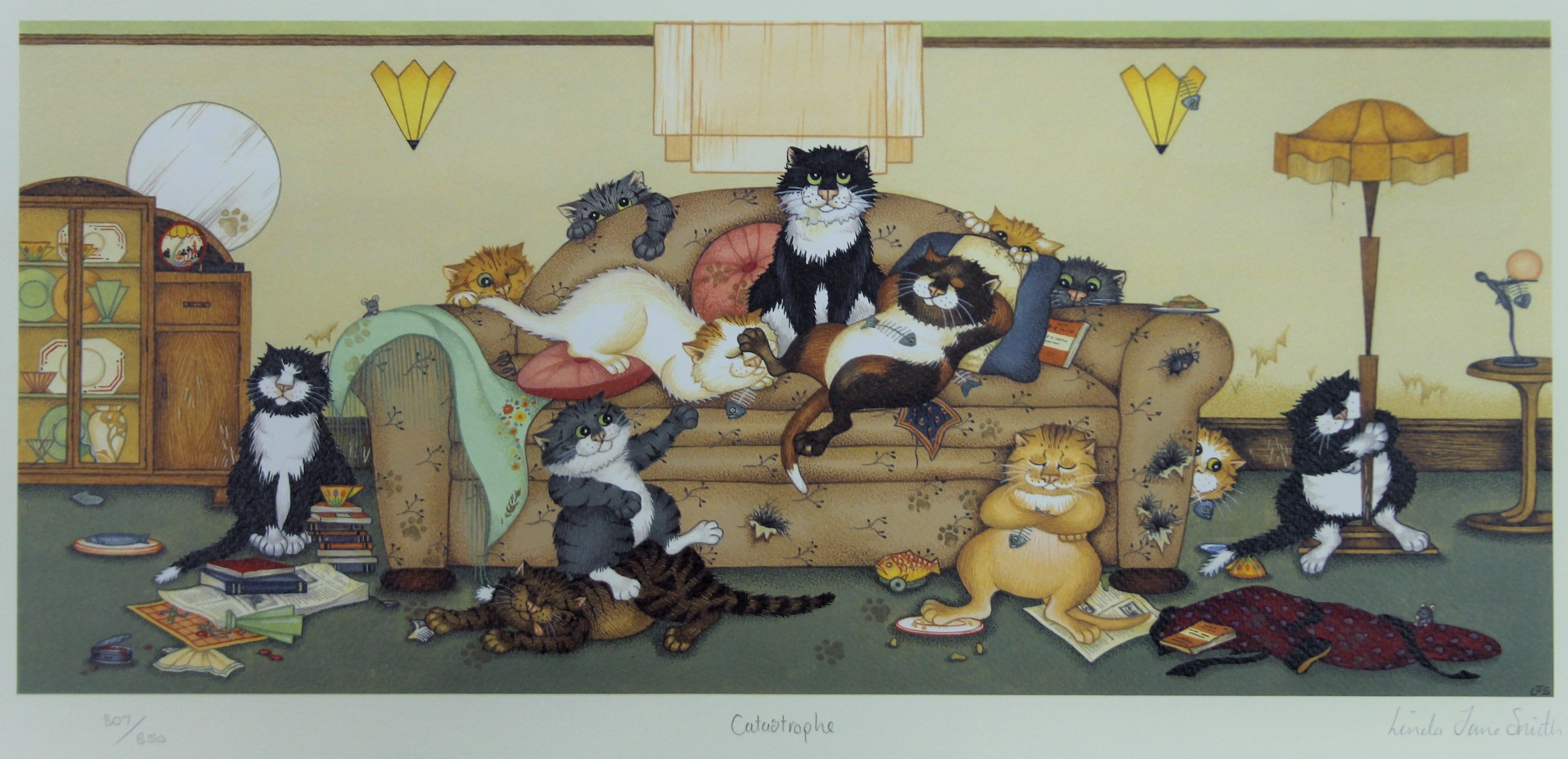 LINDA JANE SMITH, Catastrophe, limited edition print, numbered 807/850, signed,