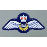 A cast iron RAF sign. 35 cm wide.