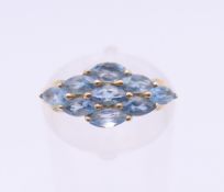 A 9 ct gold Gemporia ring. Ring size N/O. 1.8 grammes total weight.
