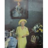 A limited edition photographic print of The Queen Mother, numbered 25/100, framed and glazed. 22.