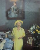 A limited edition photographic print of The Queen Mother, numbered 25/100, framed and glazed. 22.