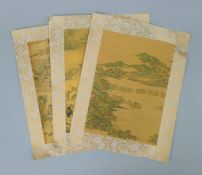 Three Chinese pictures. 27 x 36 cm.