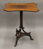A 19th century rosewood tripod table, the underside stamped for Milles & Edwards, 134 Oxford St,