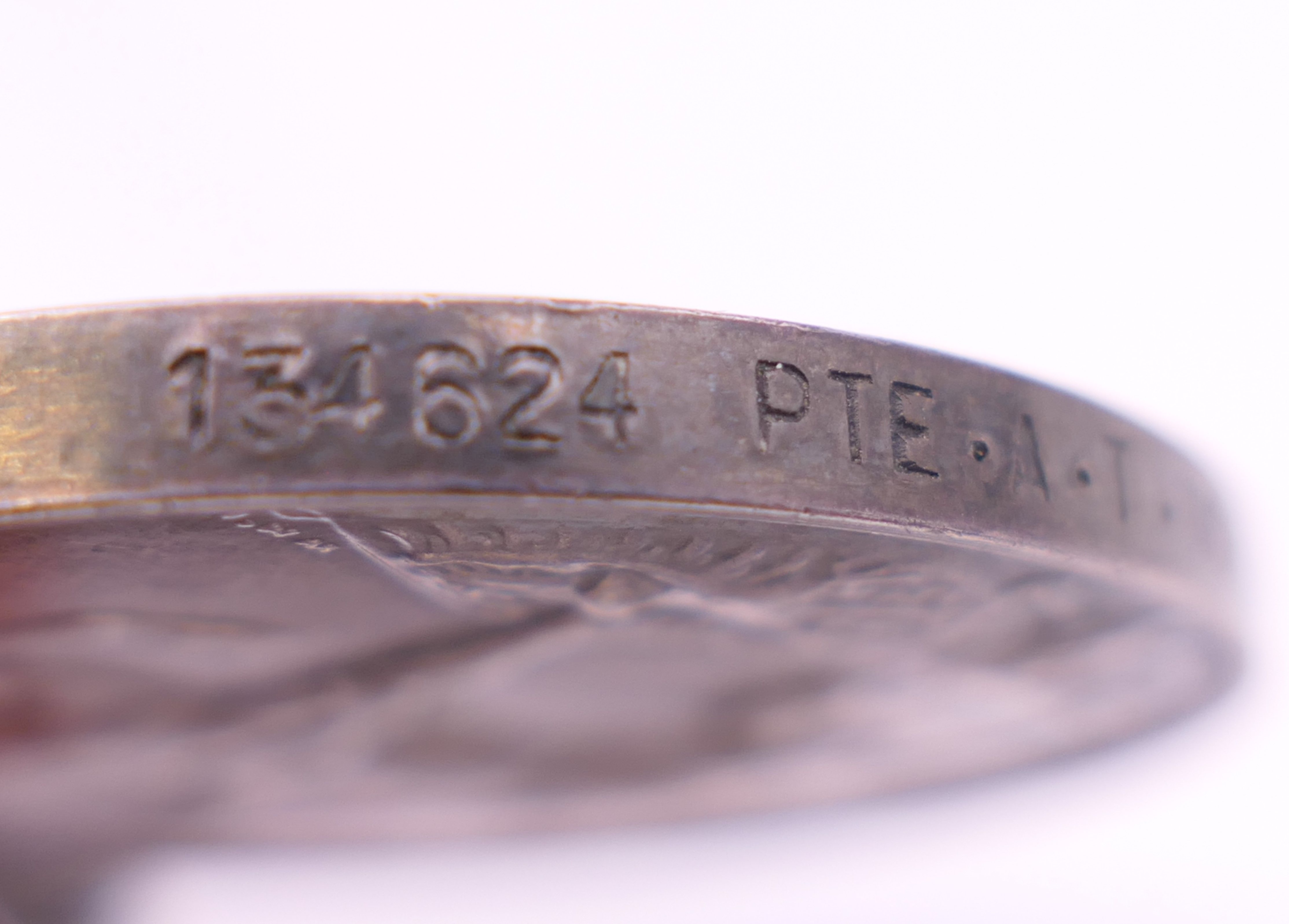 A pair of WWI service medals (a 1914-1918 Service medal and a Victory medal) awarded to 134624 PTE - Image 3 of 9