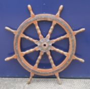 A ships wheel. 102 cm diameter.