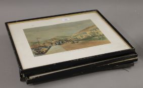 Five prints of 19th century Hong Kong Views, each framed and glazed. 47 x 37 cm.